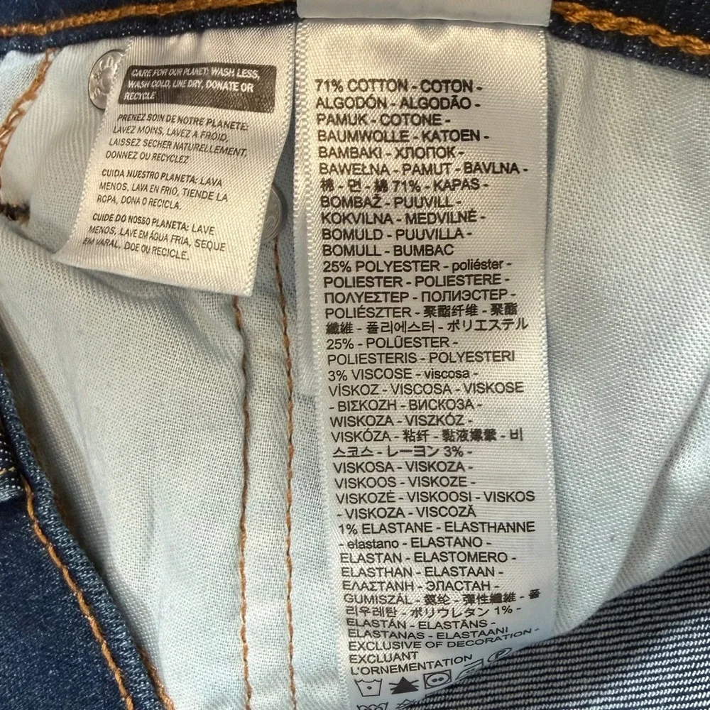 NEW Levis 511 Mens 38x32 Slim Fit Stretch Dark Denim Blue Jeans